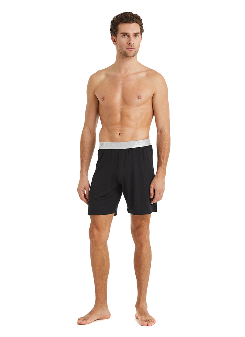 Erkek Modal Elastan Şort Silver 9314 - Siyah - 4