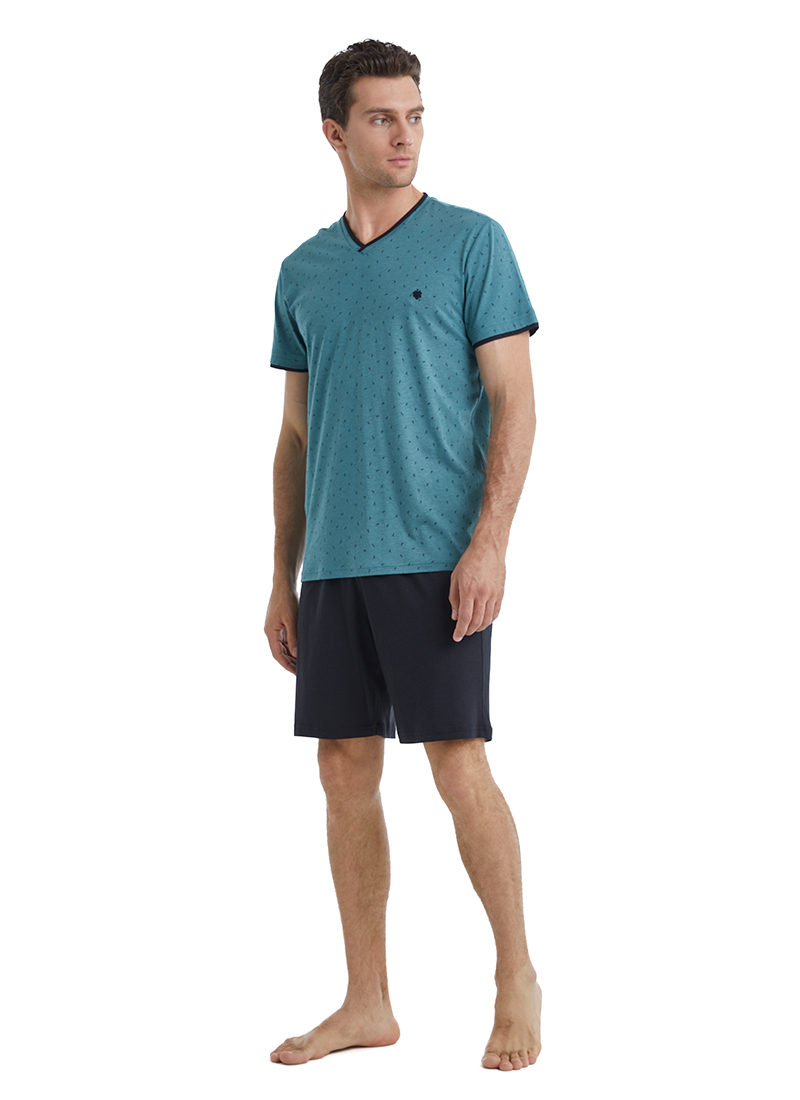Erkek Pijama Takımı 40465 - Yeşil - 3