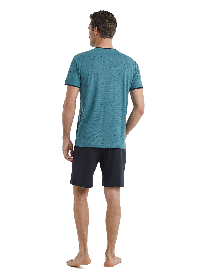 Erkek Pijama Takımı 40465 - Yeşil - 2