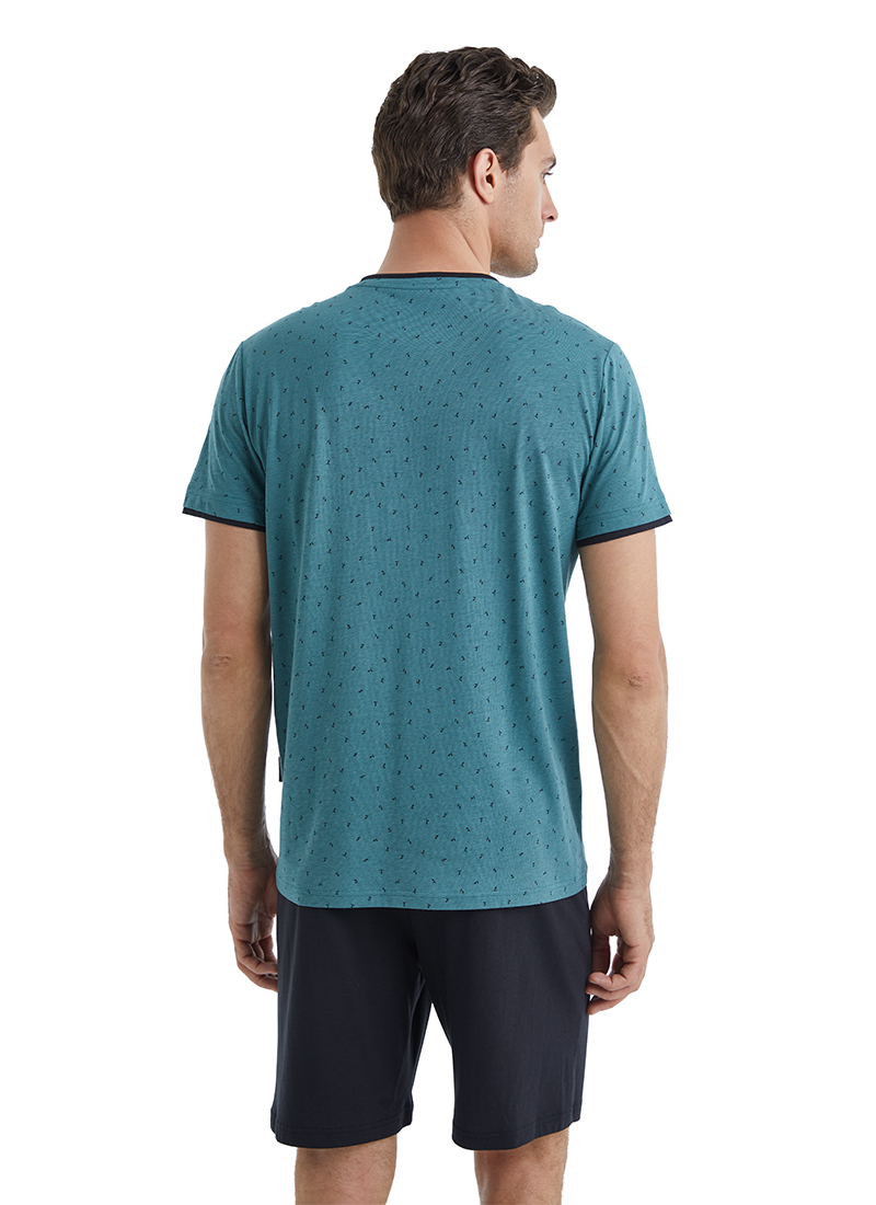 Erkek Pijama Takımı 40465 - Yeşil - 5