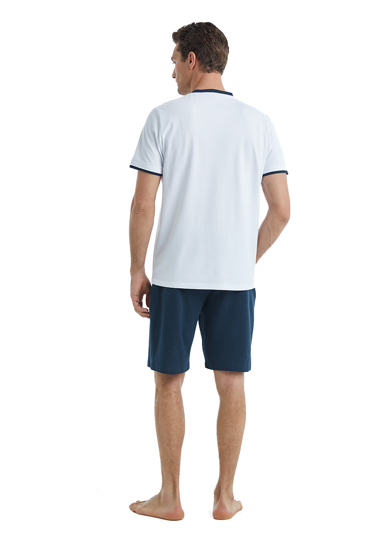 Erkek Pijama Takımı 40496 - Beyaz - 2