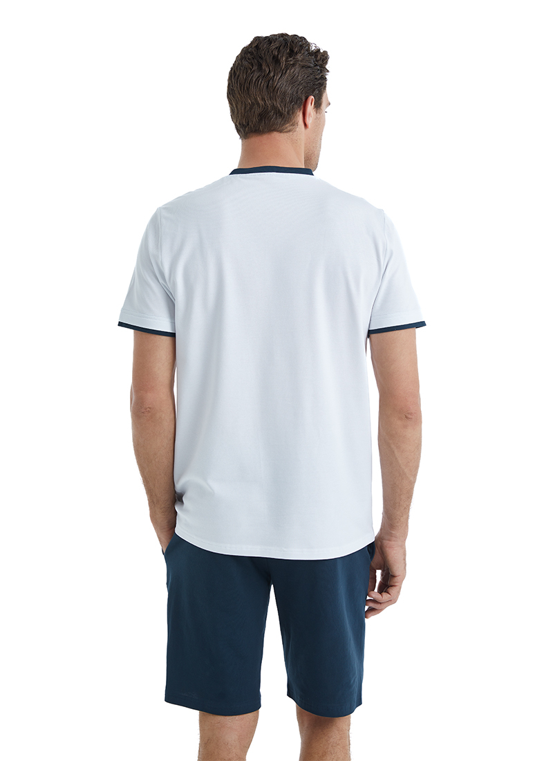 Erkek Pijama Takımı 40496 - Beyaz - 5