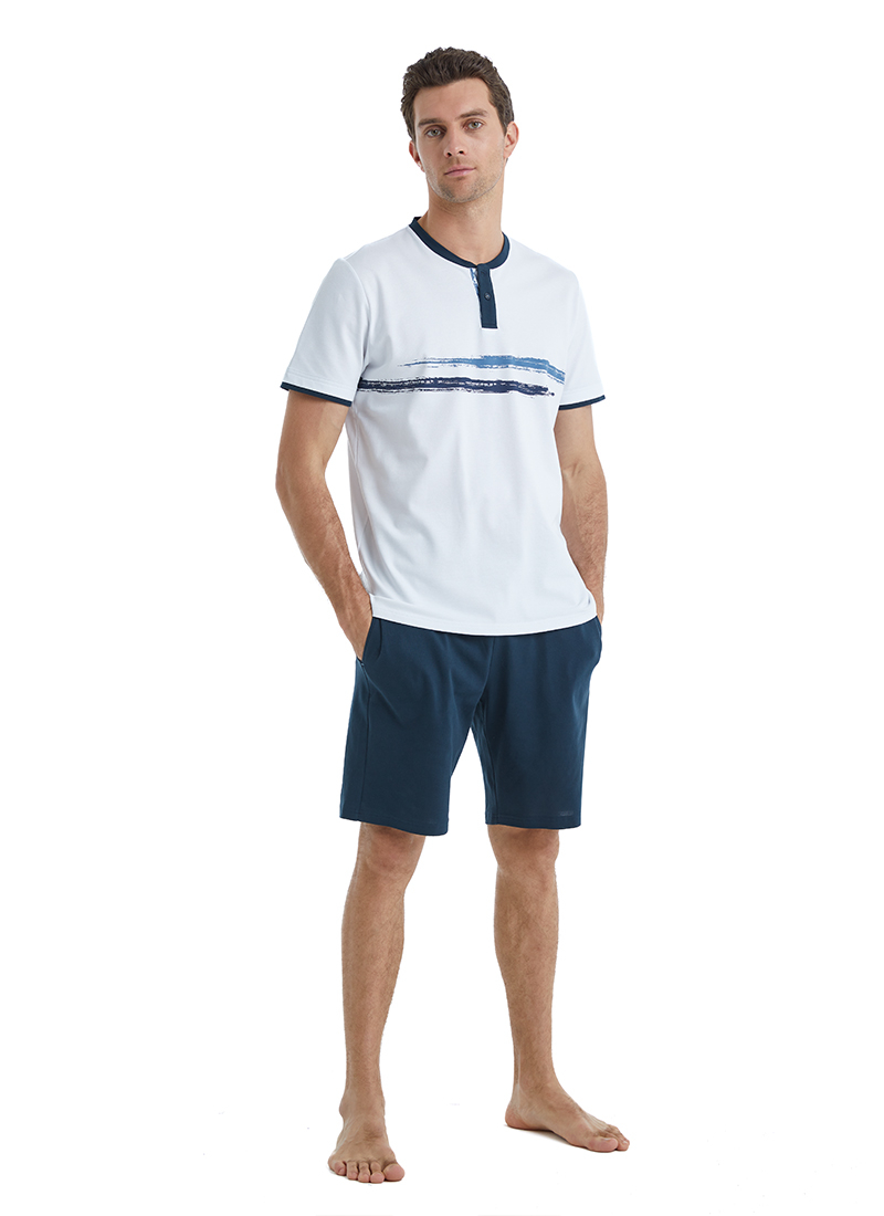 Erkek Pijama Takımı 40496 - Beyaz - 3