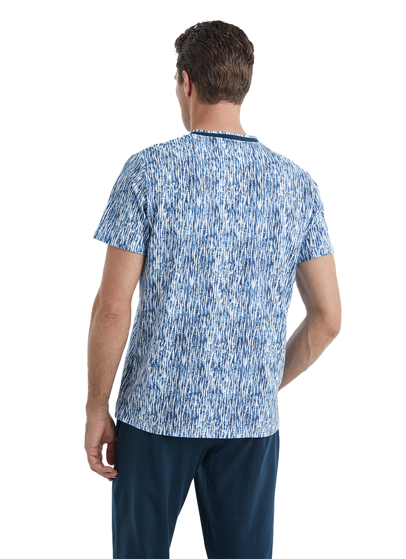 Erkek Pijama Takımı 40497 - Lacivert - 5