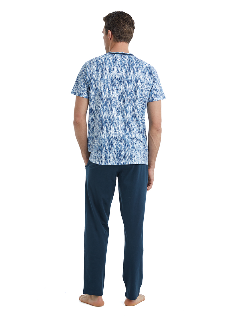 Erkek Pijama Takımı 40497 - Lacivert - 2