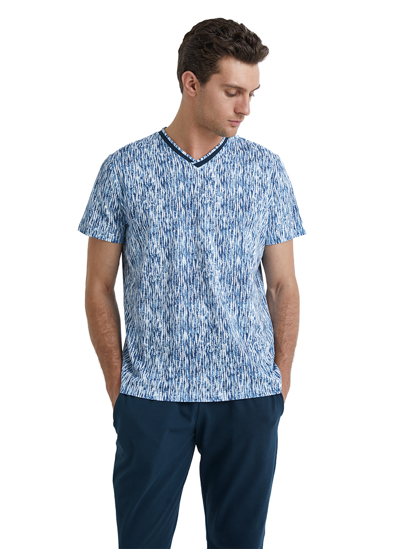 Erkek Pijama Takımı 40497 - Lacivert - 3