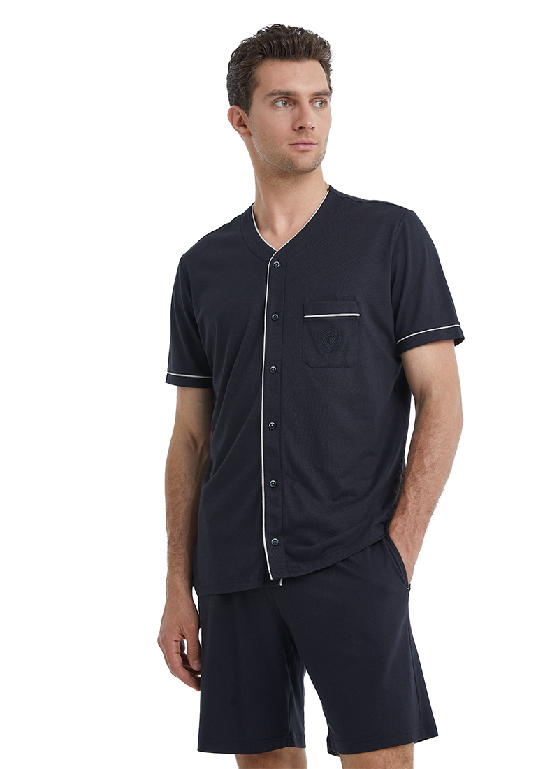 Erkek Pijama Takımı 40499 - Siyah - 4