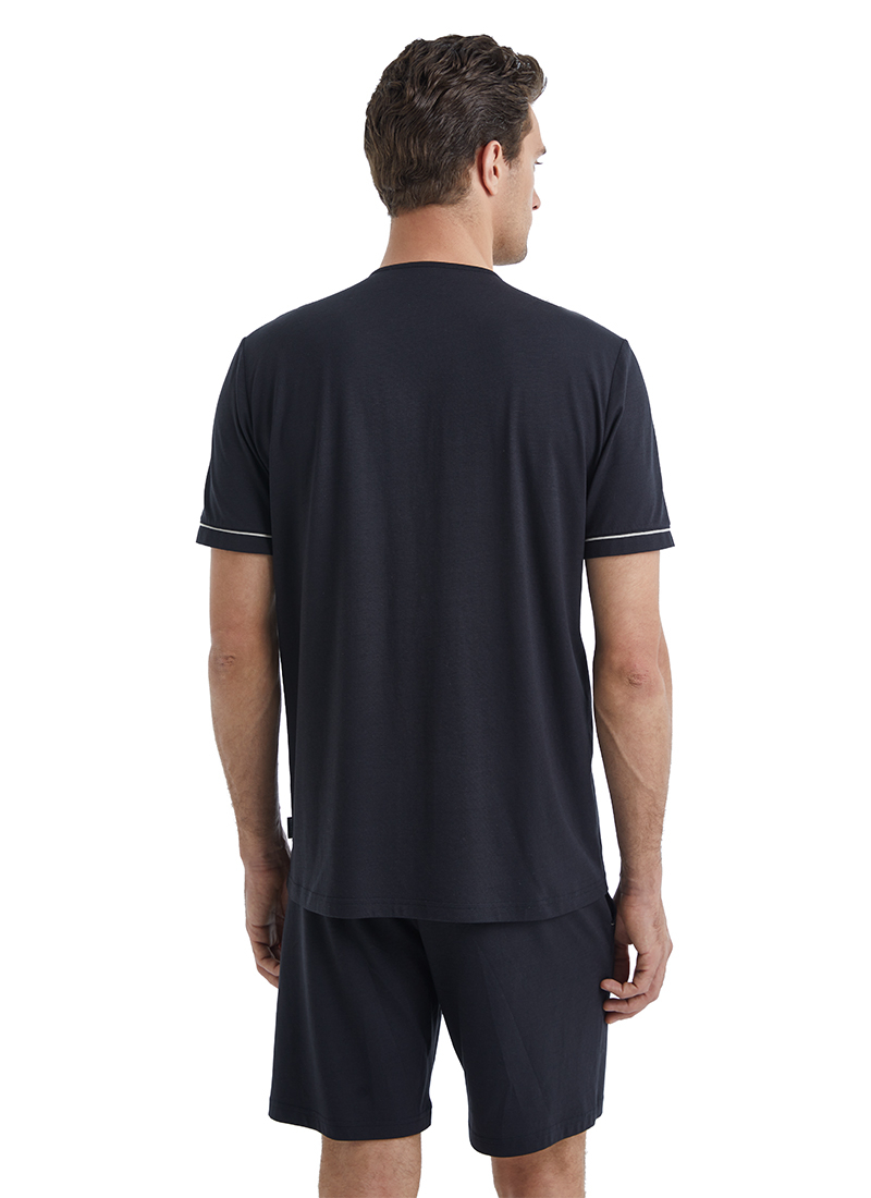 Erkek Pijama Takımı 40499 - Siyah - 5