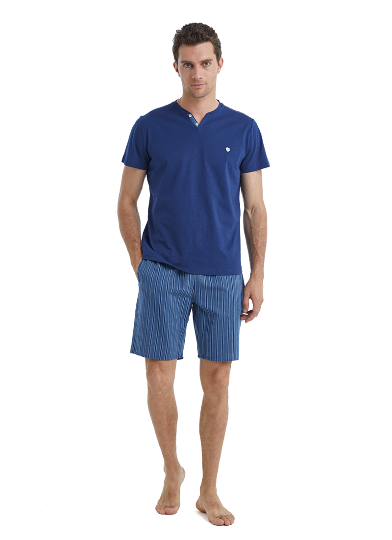 Erkek Pijama Takımı 40513 - Mavi - 1