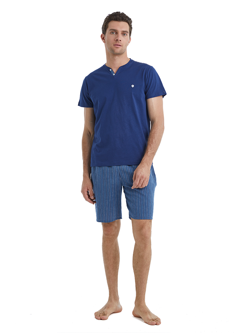 Erkek Pijama Takımı 40513 - Mavi - 3