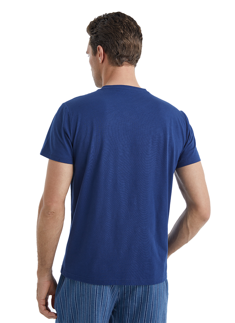 Erkek Pijama Takımı 40513 - Mavi - 5
