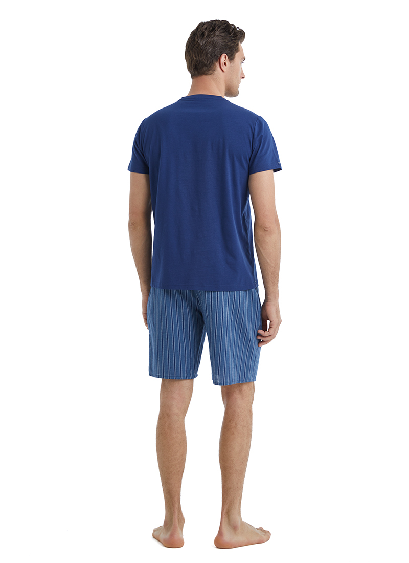 Erkek Pijama Takımı 40513 - Mavi - 2
