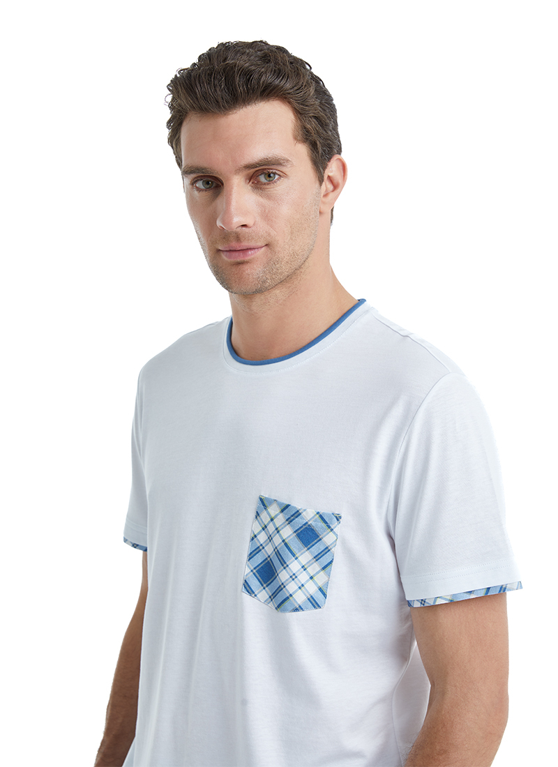 Erkek Pijama Takımı 40519 - Beyaz - 6