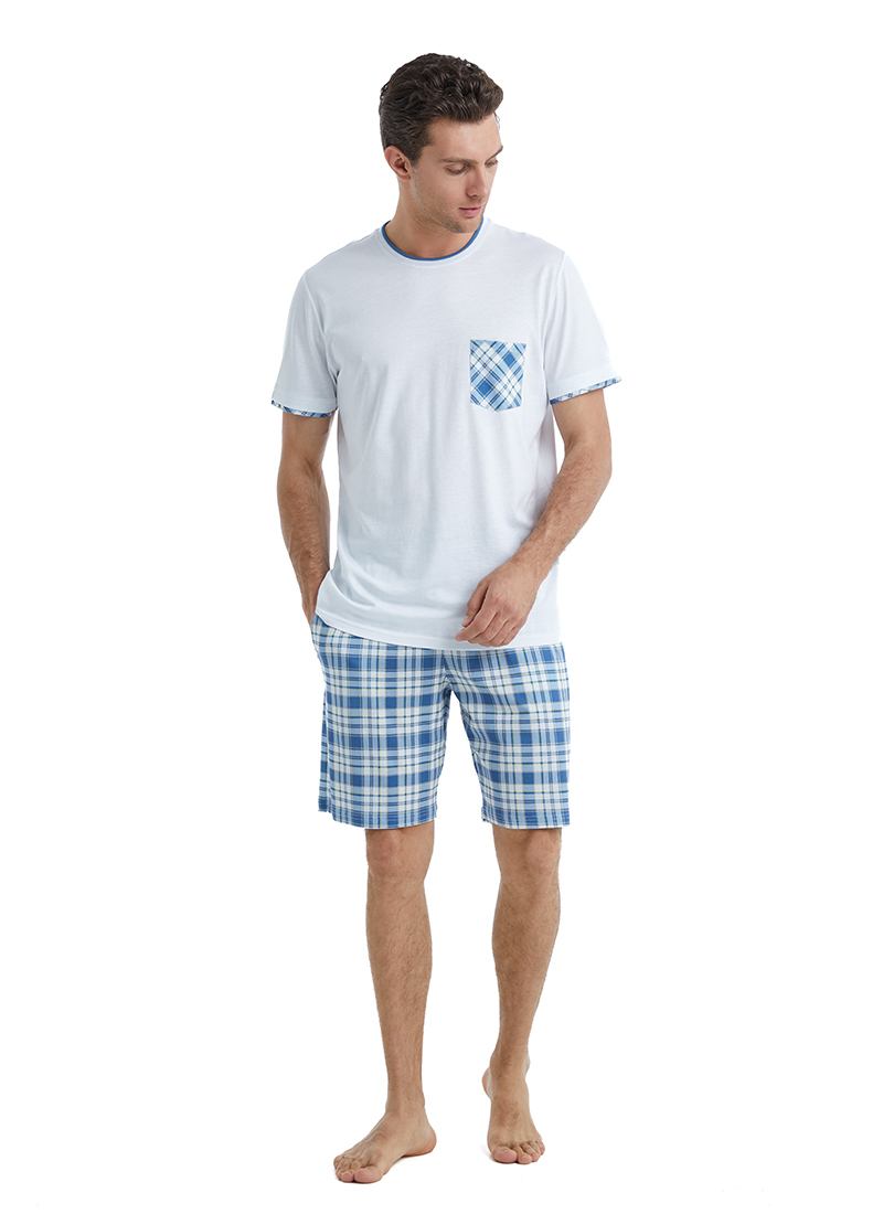 Erkek Pijama Takımı 40519 - Beyaz - 1