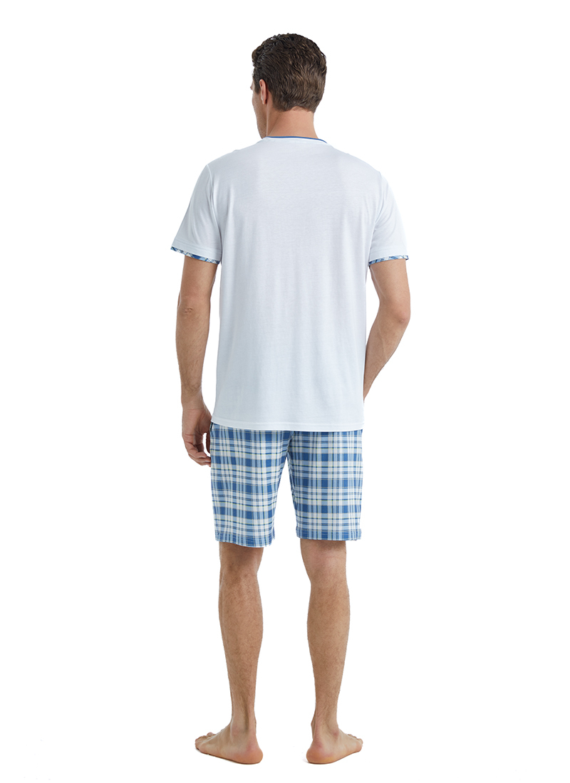 Erkek Pijama Takımı 40519 - Beyaz - 2