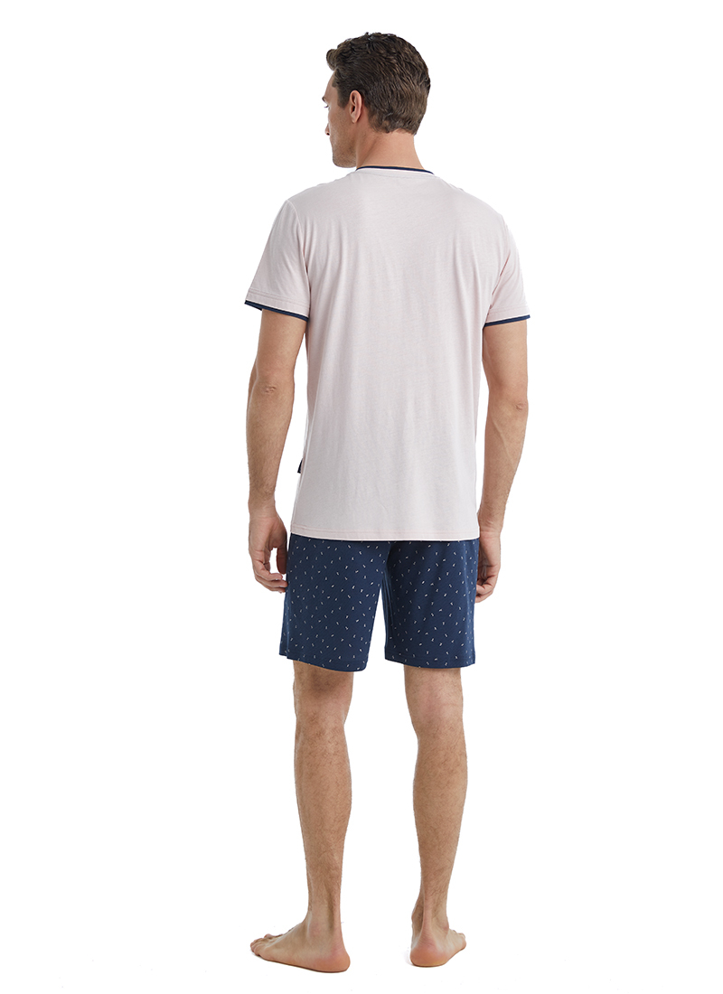 Erkek Pijama Takımı 40548 - Pembe - 2