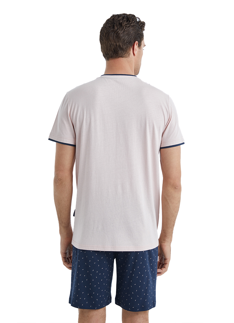 Erkek Pijama Takımı 40548 - Pembe - 4