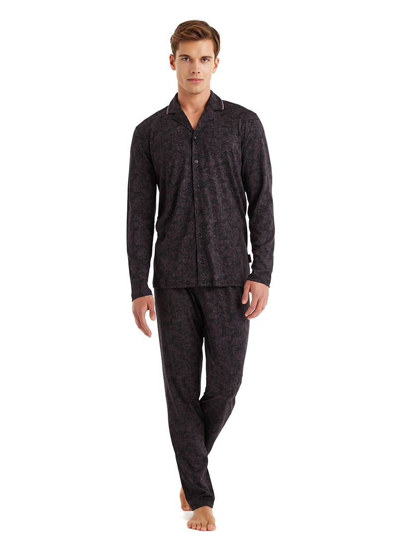 Erkek Pijama Takımı 40589 - Desenli - Blackspade
