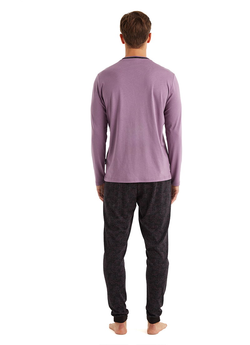 Erkek Pijama Takımı 40590 - Mürdüm - Blackspade (1)