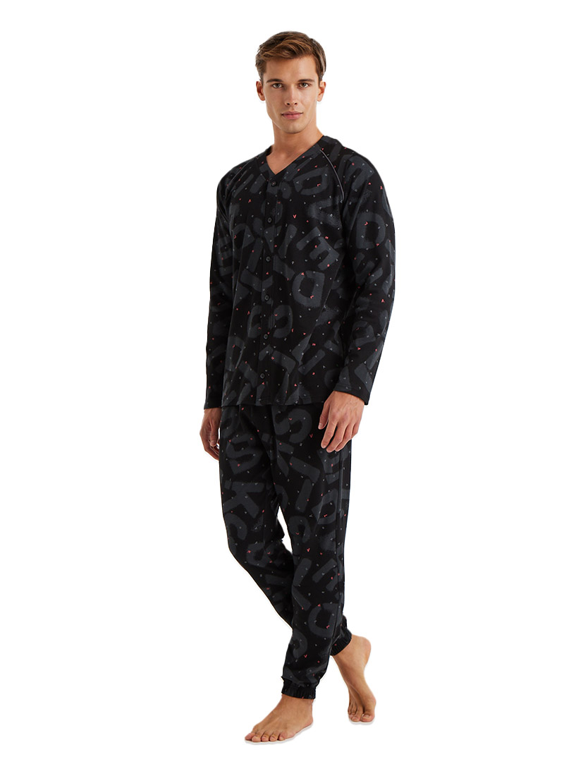 Erkek Pijama Takımı 40600 - Desenli - Blackspade (1)