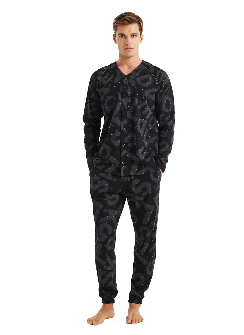 Erkek Pijama Takımı 40600 - Desenli - 4