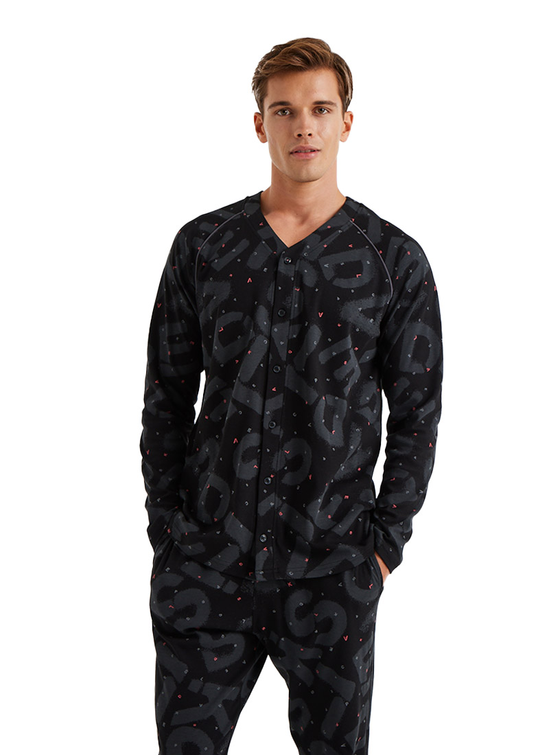 Erkek Pijama Takımı 40600 - Desenli - 5