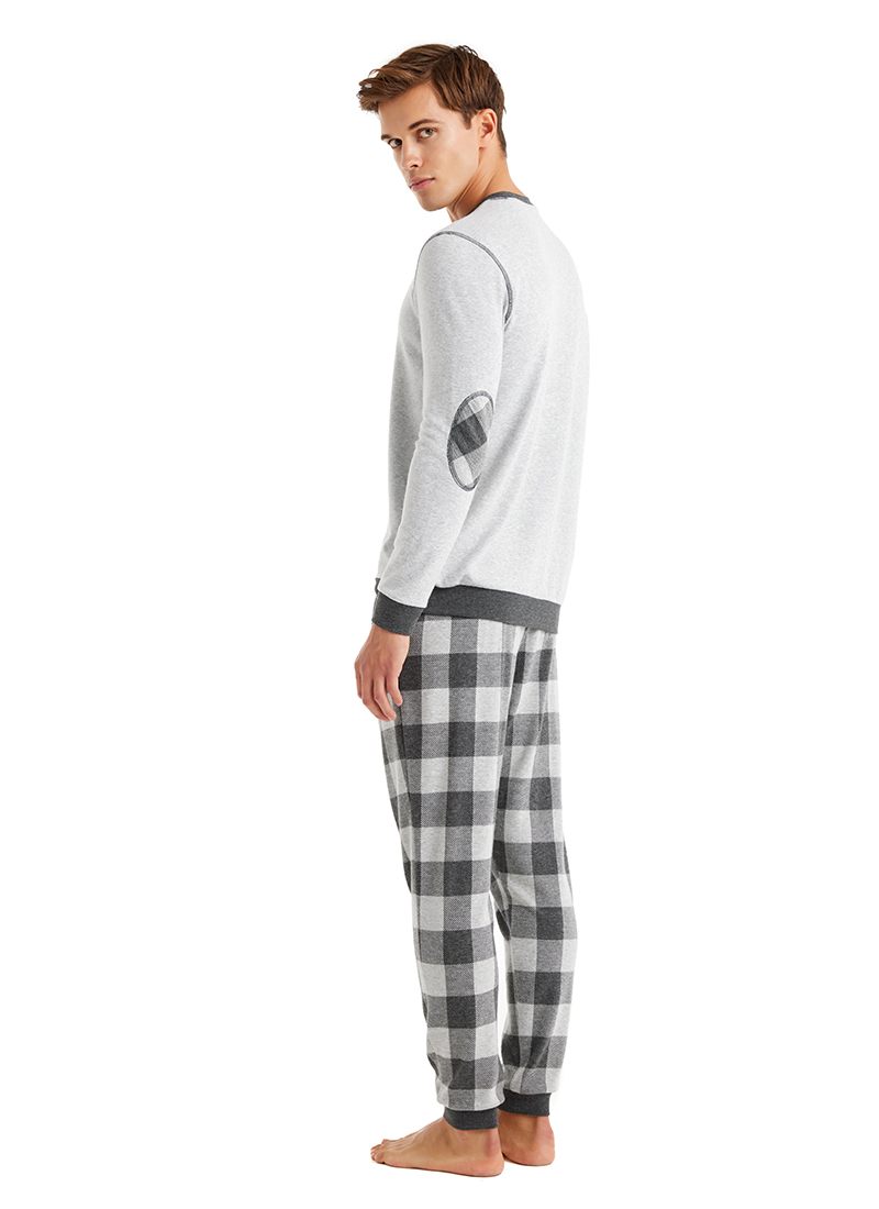 Termal Erkek Pijama Takımı 40603 - Gri Melanj - 5