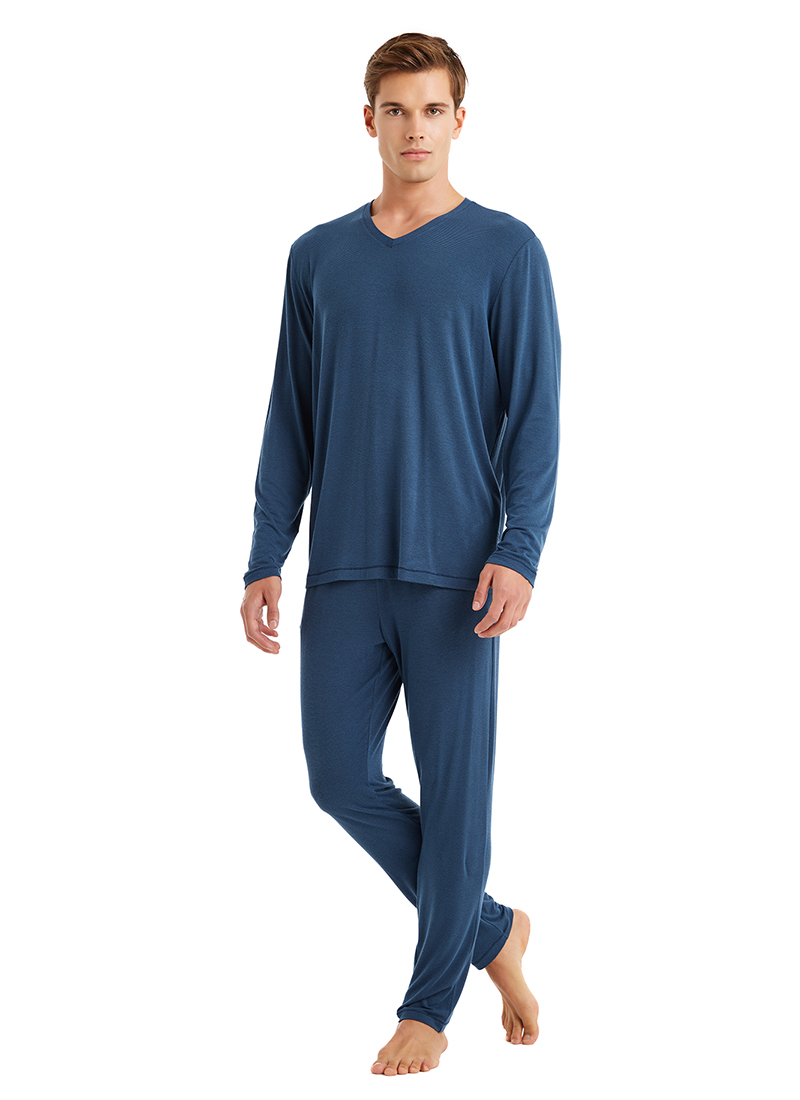 Erkek Pijama Takımı 40635 - Lacivert - Blackspade