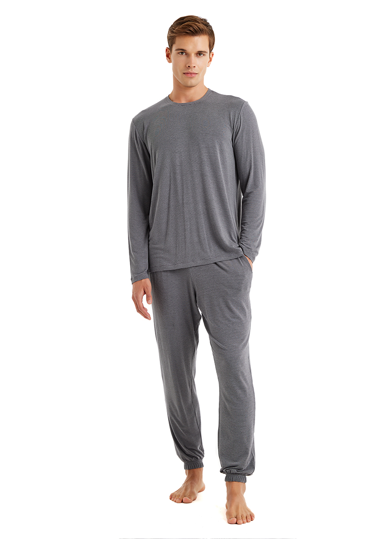 Erkek Pijama Takımı 40636 - Gri - Blackspade