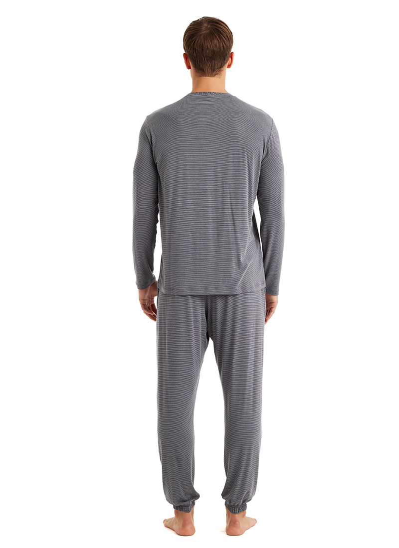 Erkek Pijama Takımı 40636 - Gri - Blackspade (1)