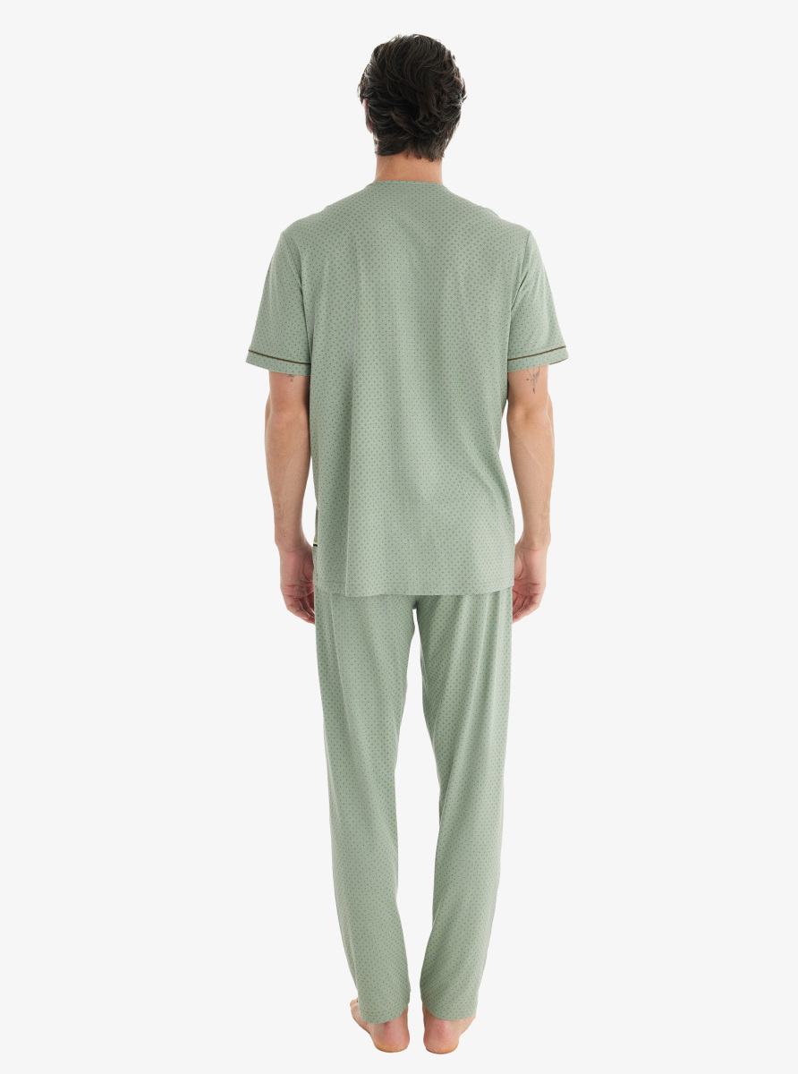 Erkek Pijama Takımı 40704 - Yeşil - Blackspade (1)