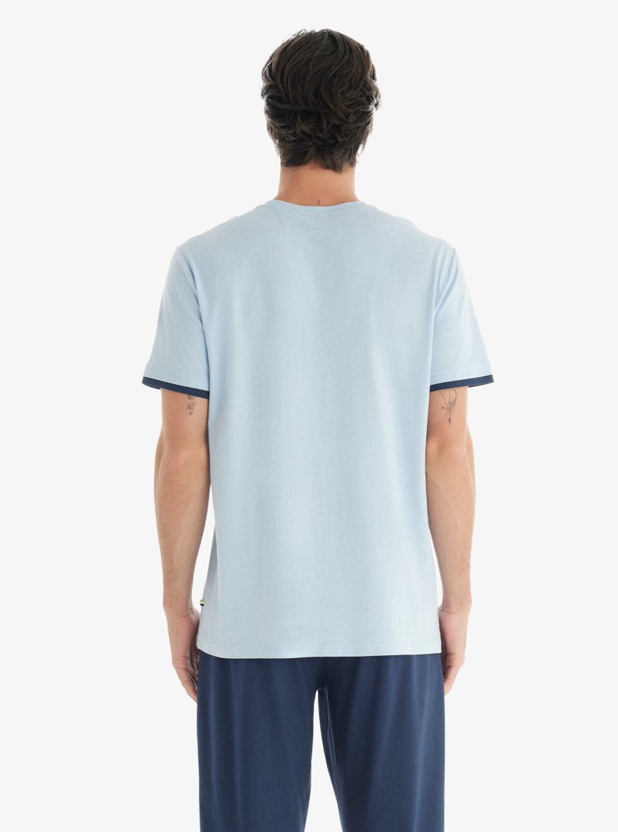 Erkek Pijama Takımı 40710 - Mavi - Blackspade (1)