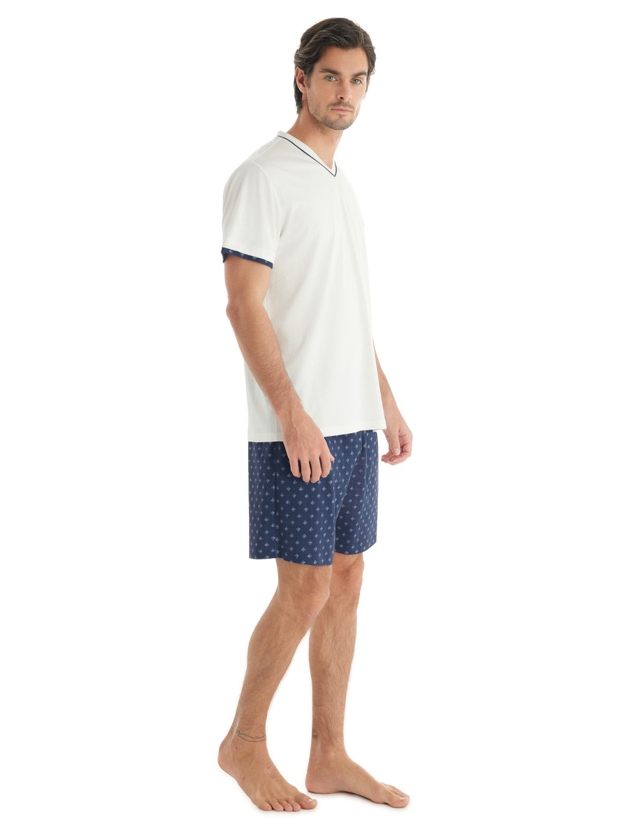 Erkek Pijama Takımı 40712 - Beyaz - 5