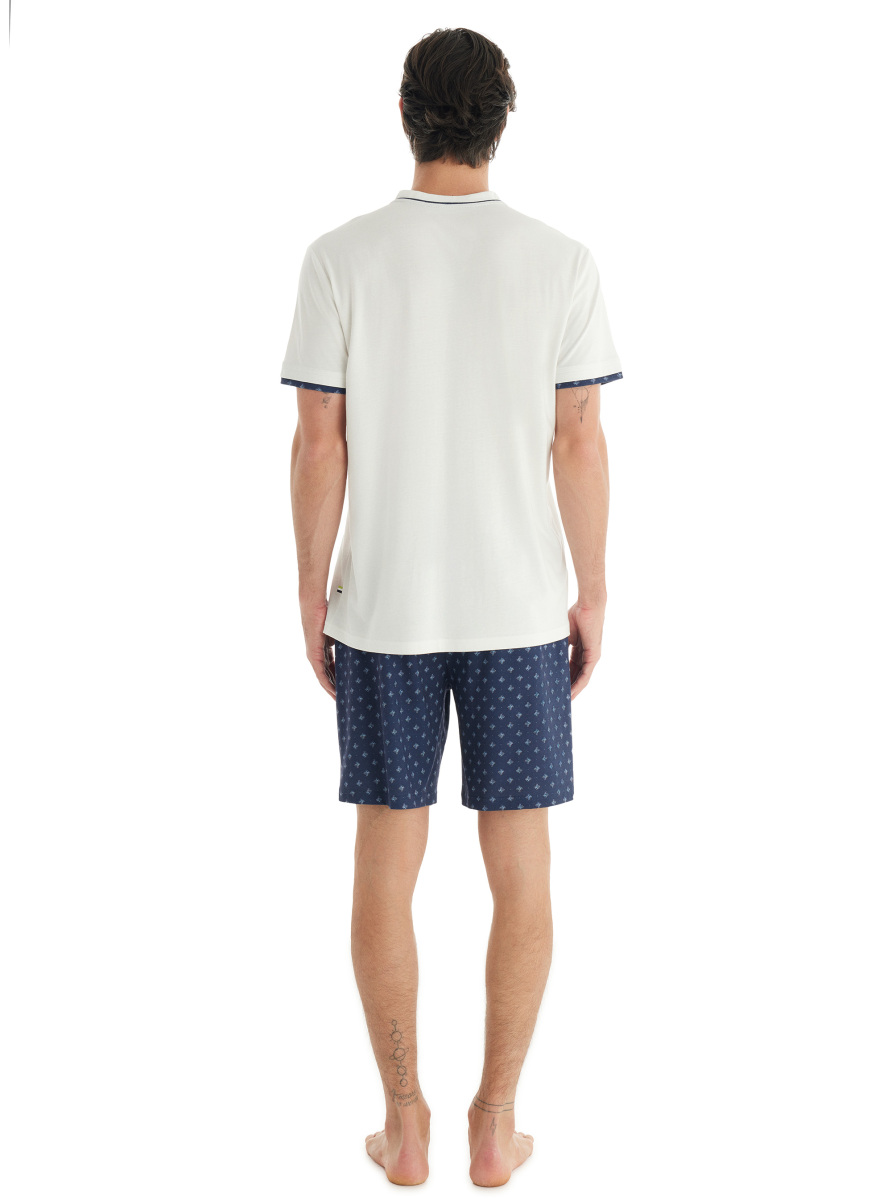 Erkek Pijama Takımı 40712 - Beyaz - 4