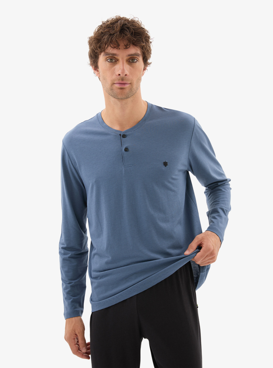 Erkek Pijama Takımı 40781 - Mavi - 4