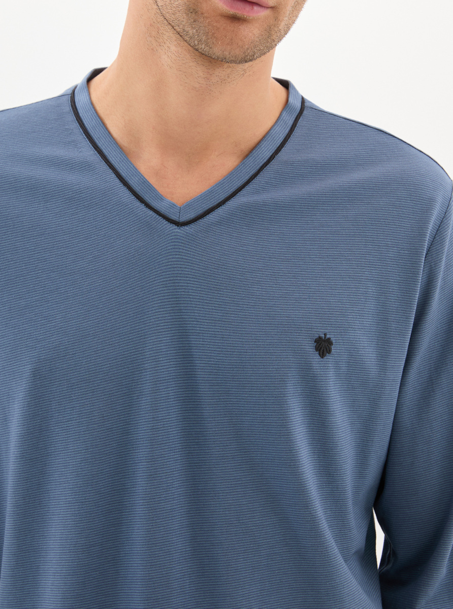 Erkek Pijama Takımı 40782 - Mavi - 7