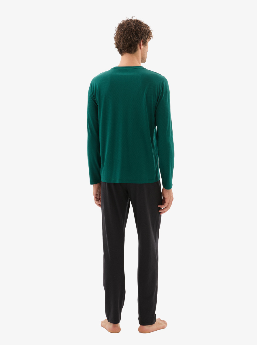 Erkek Pijama Takımı 40783 - Yeşil - 6