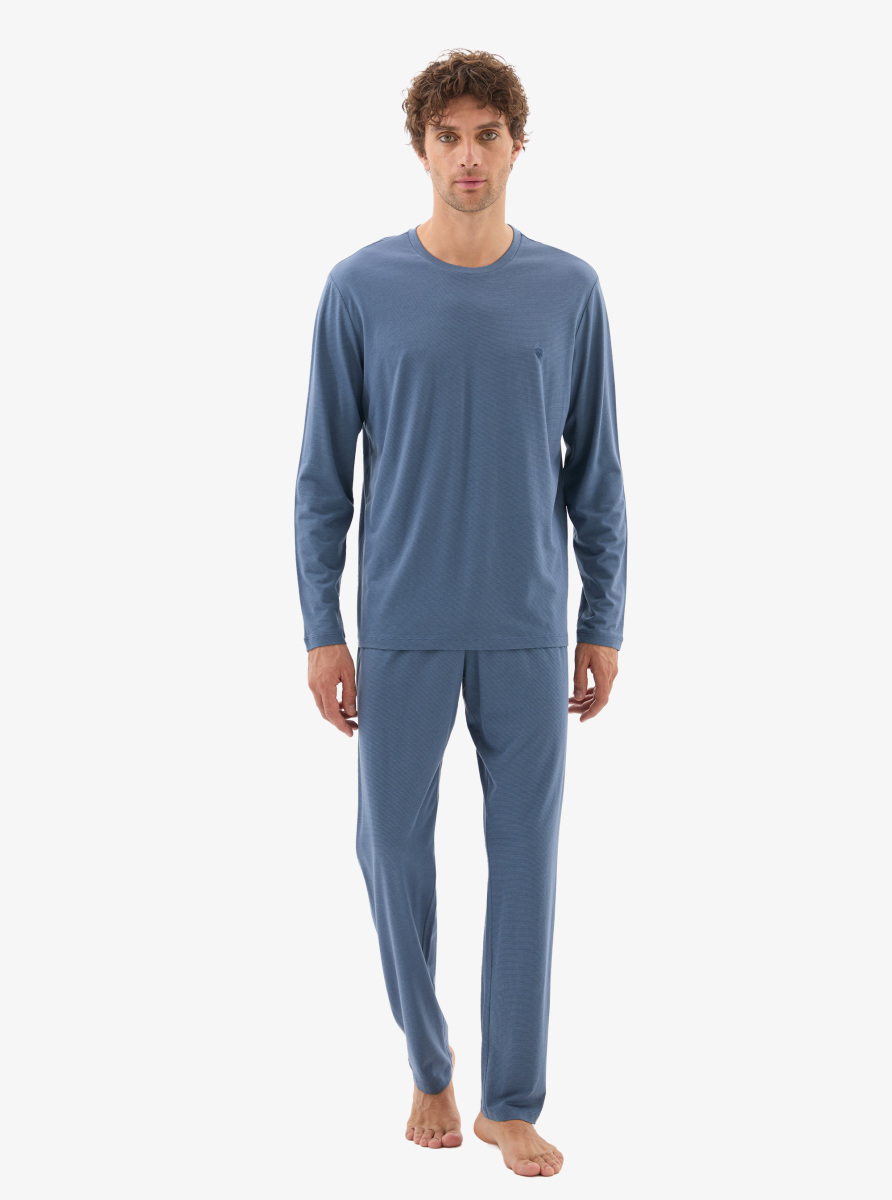 Erkek Pijama Takımı 40784 - Mavi - 4