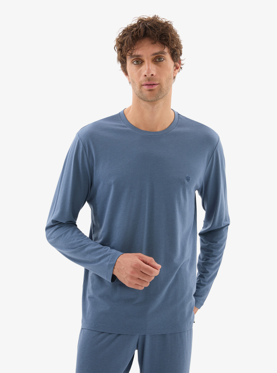 Erkek Pijama Takımı 40784 - Mavi - Blackspade