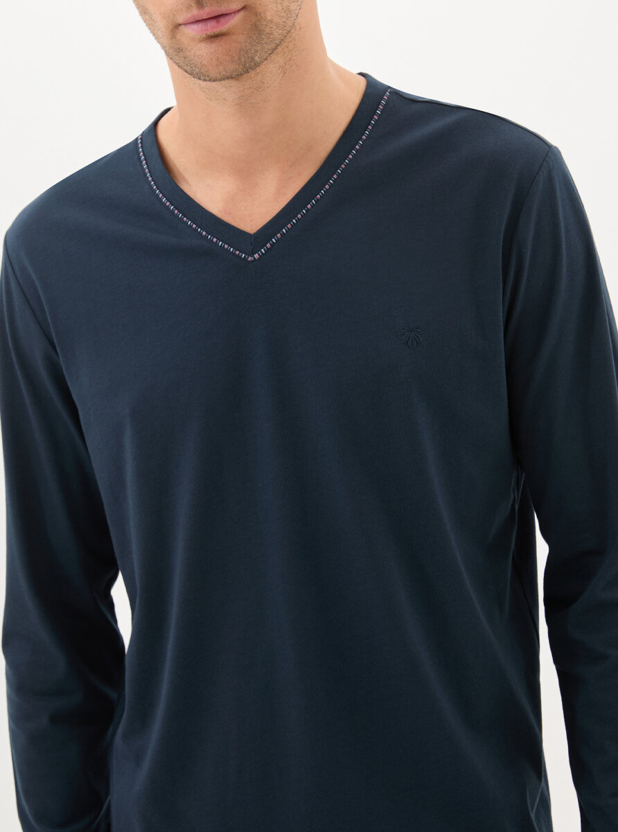 Erkek Pijama Takımı 40788 - Lacivert - 5