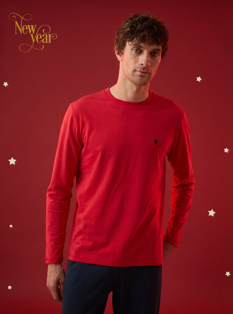 Erkek Pijama Takımı 40792 - Kırmızı - 1