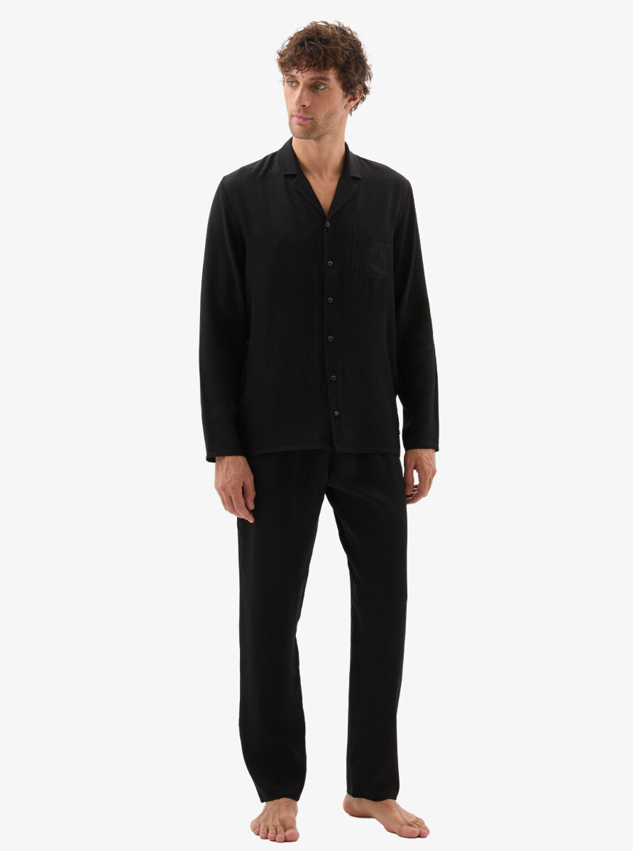 Erkek Pijama Takımı 40796 - Siyah - 3