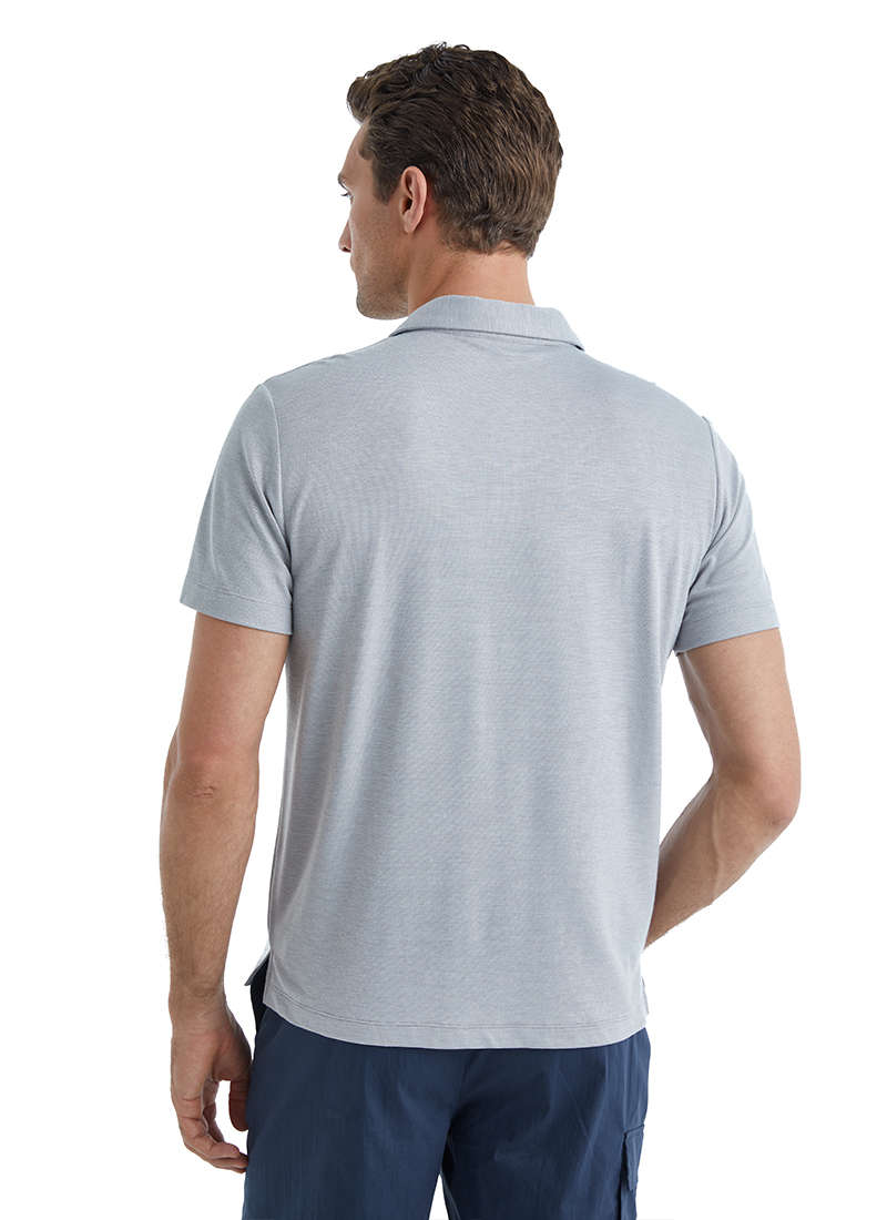 Erkek Polo Yaka T-Shirt 40509 - Gri - Blackspade (1)