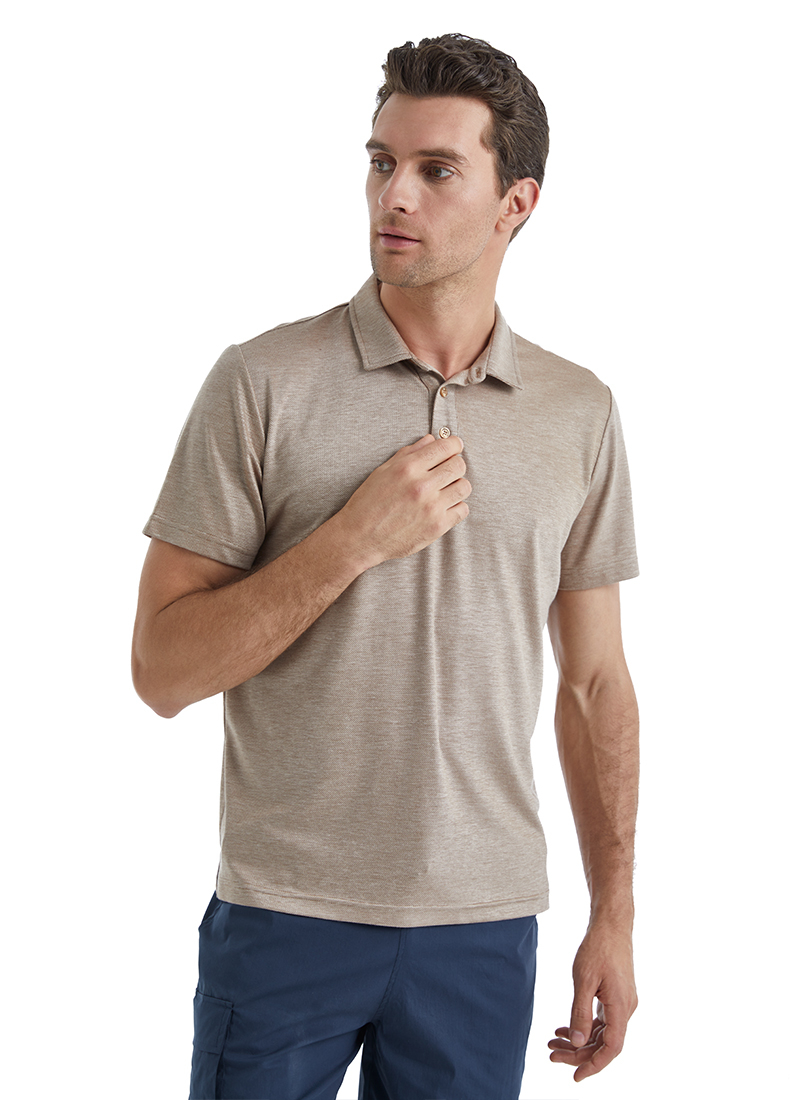 Erkek Polo Yaka T-Shirt 40509 - Kahverengi - Blackspade