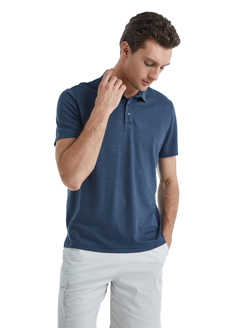 Erkek Polo Yaka T-Shirt 40509 - Lacivert - Blackspade