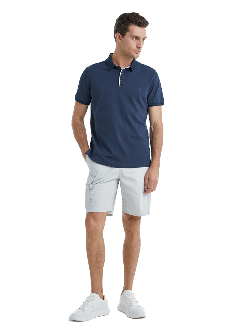 Erkek Polo Yaka T-Shirt 40527 - Lacivert - 4