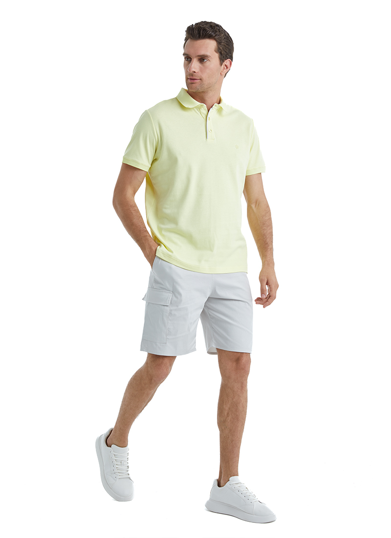 Erkek Polo Yaka T-Shirt 40527 - Sarı - 6