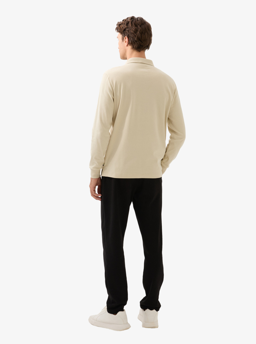 Erkek Polo Yaka T-Shirt 40819 - Krem - 6