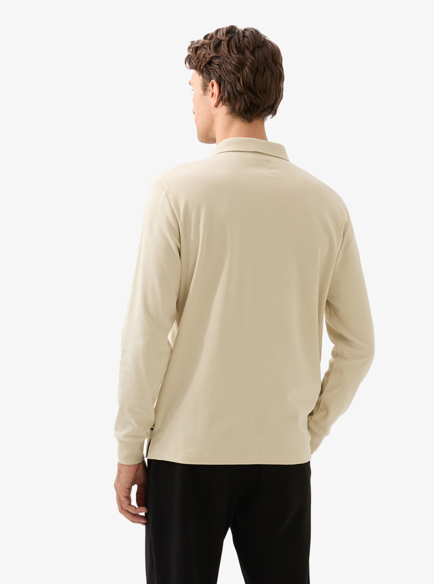 Erkek Polo Yaka T-Shirt 40819 - Krem - 2