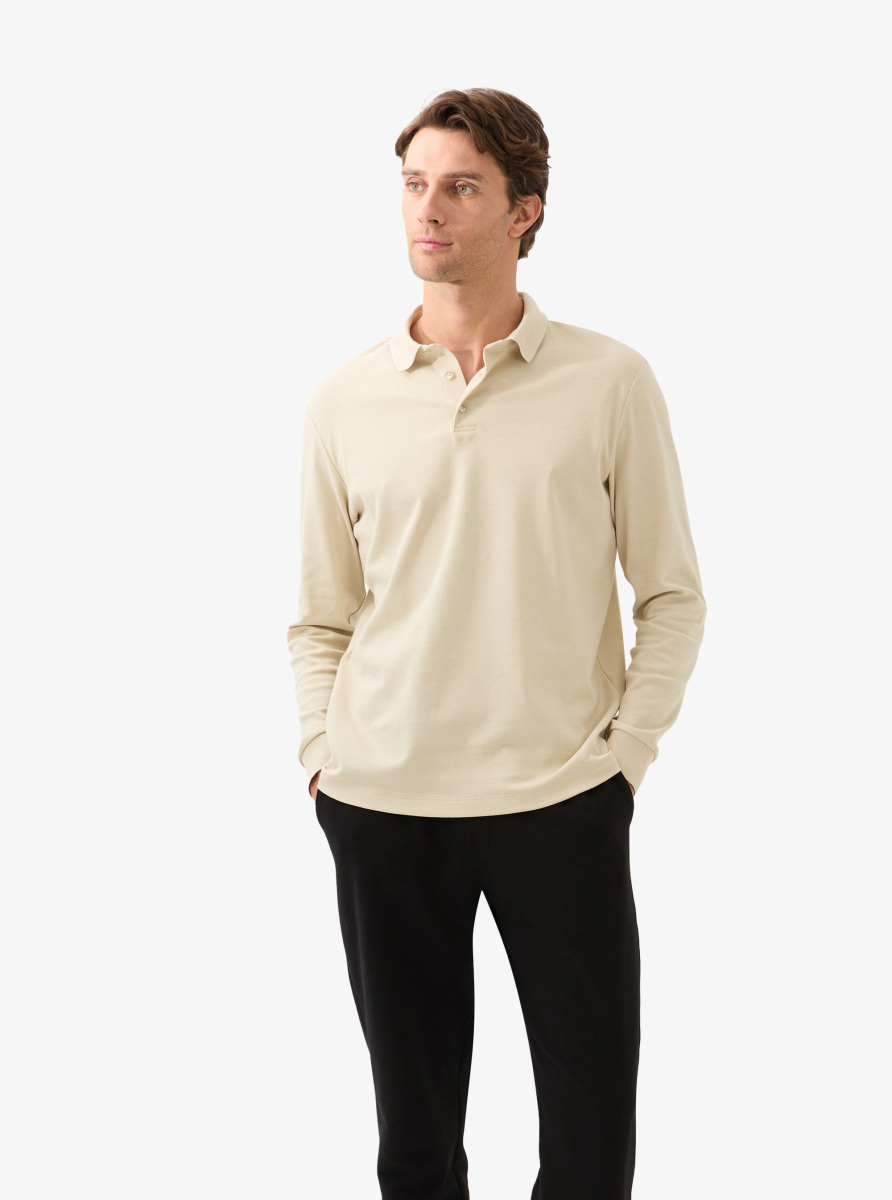 Erkek Polo Yaka T-Shirt 40819 - Krem - 5